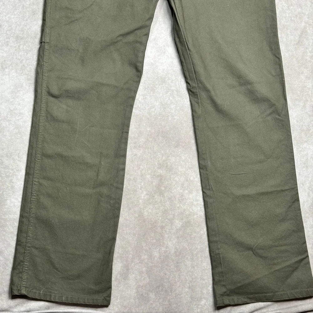Dickies Pants Mens 36x34 (Fits 37x33) Khaki Green Carpenter Canvas Work Utility